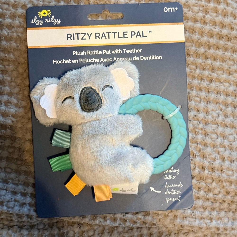 Itzy Ritzy Koala Rattle with Teether - Gray and Blue